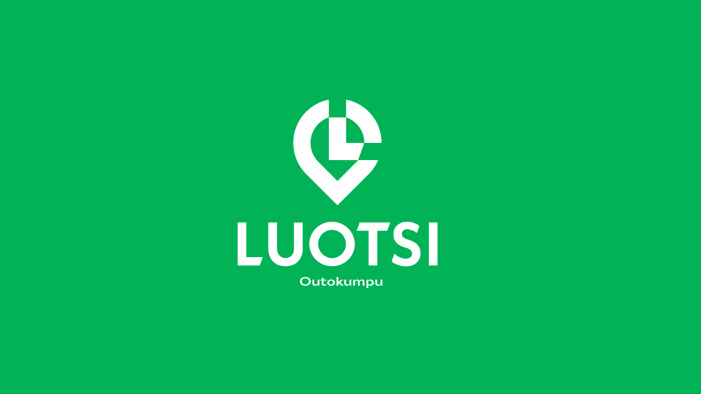 Luotsin logo vihreällä taustalla.